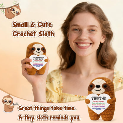 MBL Birthday Inspirational Gifts for Women - Birthday Gift for Kids College Students Teen, Motivational Self Care Relaxation Cheer Stress Relief Funny Crochet Sloth for Friends Boss Nurses Teacher